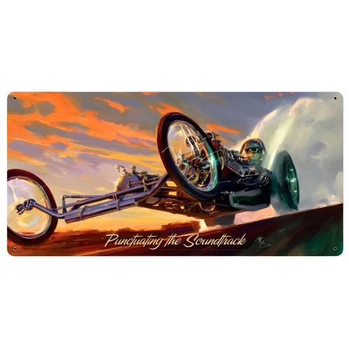 Punctuating the Soundtrack Metal Sign - 24" x 12"
