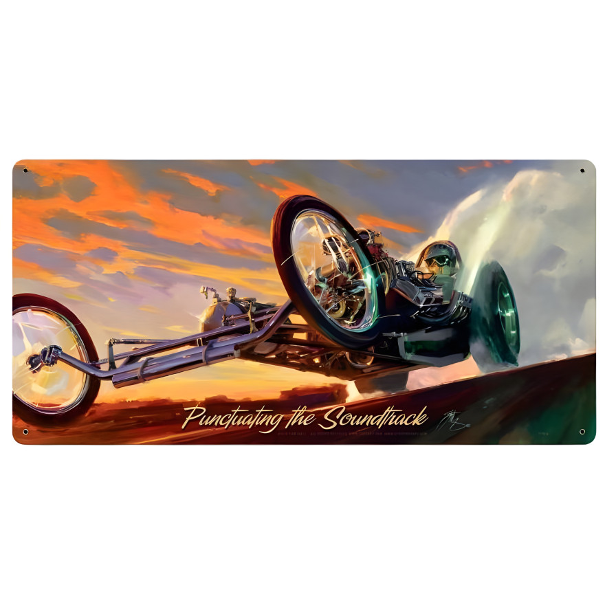 Punctuating the Soundtrack Metal Sign - 24" x 12"