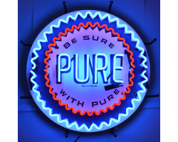 Pure Gasoline Neon Sign With Backing