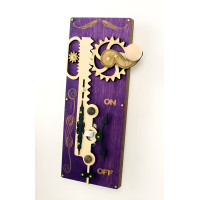 Steampunk Wooden Gear Rack-and-Pinion Single Toggle Light Switch Cover