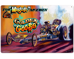 Race Car Mongoose Metal Sign - 24" x 16"