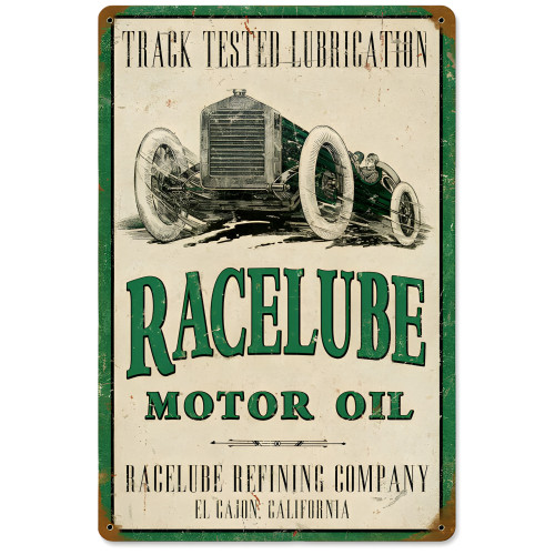 Race Lube Metal Sign - 12" x 18"