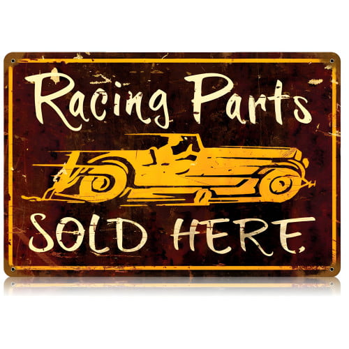 Racing Parts Metal Sign - 18" x 12"