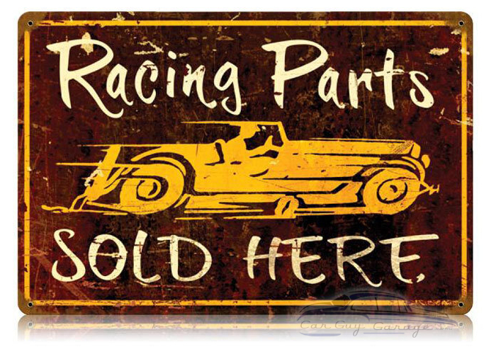 Racing Parts Metal Sign - 18" x 12"
