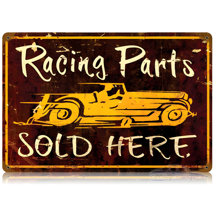 Racing Parts Metal Sign - 18" x 12"