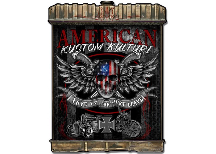 Radiator American Kustom Metal Sign - 24" x 32"