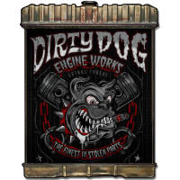 Radiator Dirty Dog Metal Sign - 24" x 32"