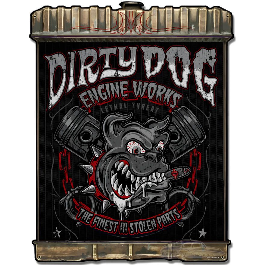 Radiator Dirty Dog Metal Sign - 24" x 32"