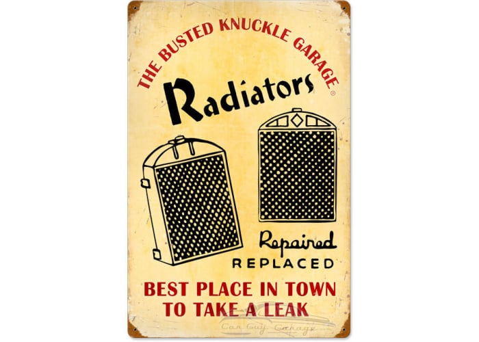 Radiator Service Sign