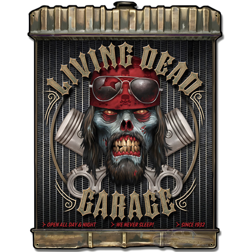 Radiator Zombie Metal Sign - 24" x 32"
