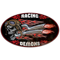 Raising Demons Metal Sign - 24" x 14"
