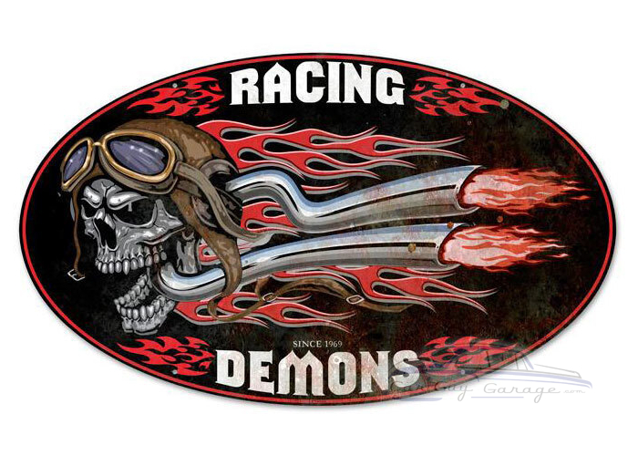 Raising Demons Metal Sign - 24" x 14"