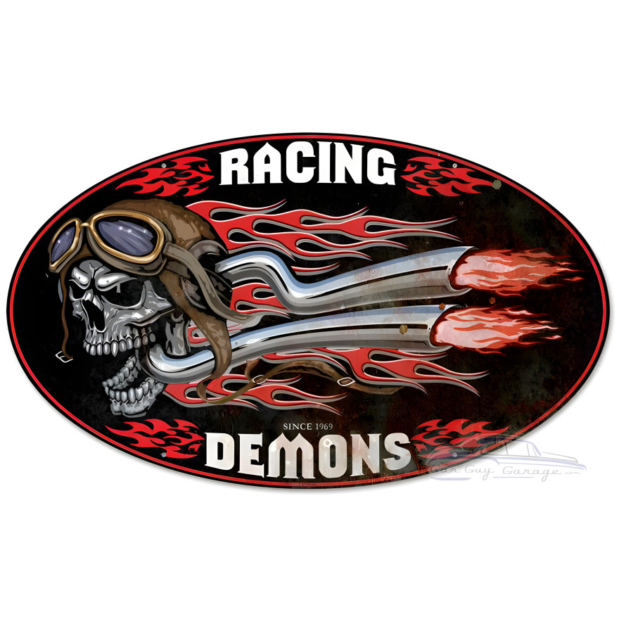 Raising Demons Metal Sign - 24" x 14"