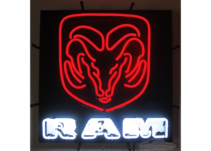 Ram Red Neon Sign With Backing