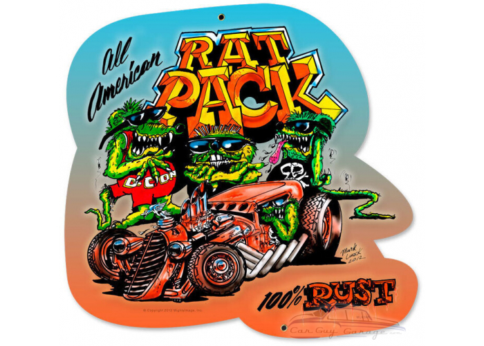 Rat Pack Metal Sign - 16" x 15"