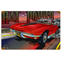 Rat Power Metal Sign - 18" x 12"