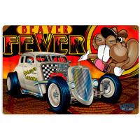Rat Rod Beaver Fever Metal Sign - 12" x 18"