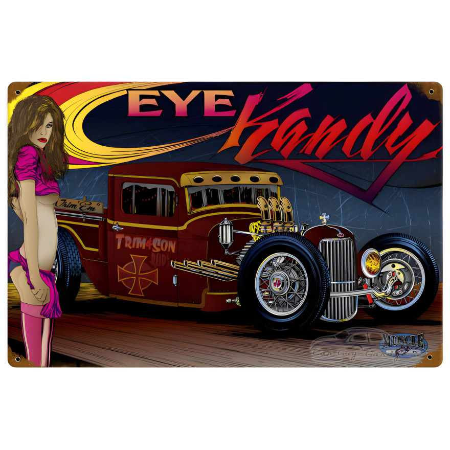 Rat Rod Eye Kandy Metal Sign - 18" x 12"