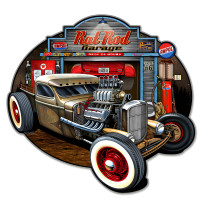 Rat Rod Garage Metal Sign - 24" x 24"