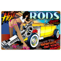 Rat Rod Hot Rods Metal Sign - 18" x 12"