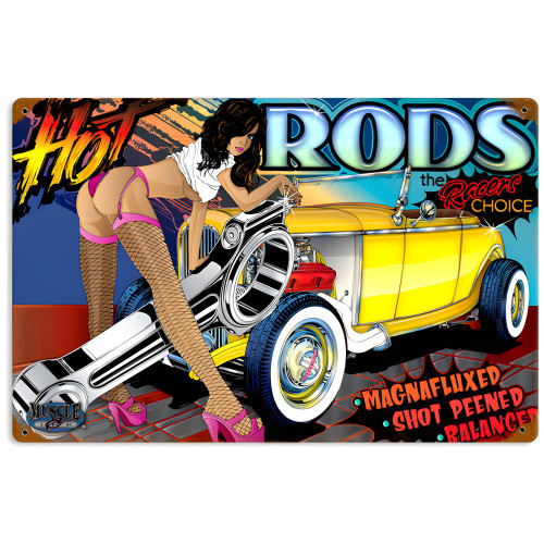 Rat Rod Hot Rods Metal Sign - 18" x 12"