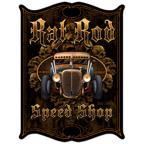 Rat Rod Metal Sign - 14" x 19"