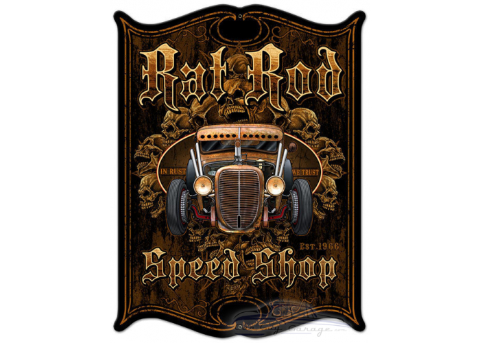 Rat Rod Metal Sign - 14" x 19"