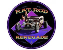 Rat Rod Renegade Metal Sign - 28" x 28"