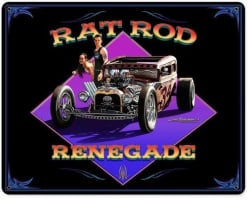 Rat Rod Renegade Metal Sign - 15" x 12"
