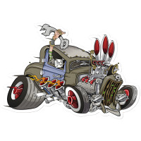 Rat Rod Metal Sign - 18" x 13"
