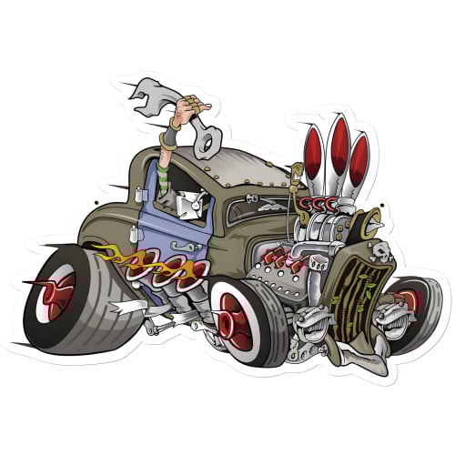 Rat Rod Metal Sign - 18" x 13"