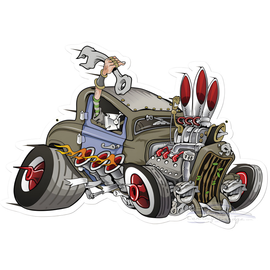 Rat Rod Metal Sign - 18" x 13"