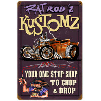 Rat Rodz Kustomz Metal Sign - 16" x 24"