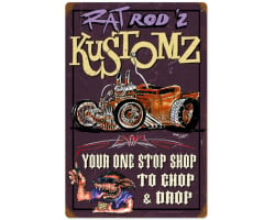 Rat Rodz Kustomz Metal Sign - 16" x 24"