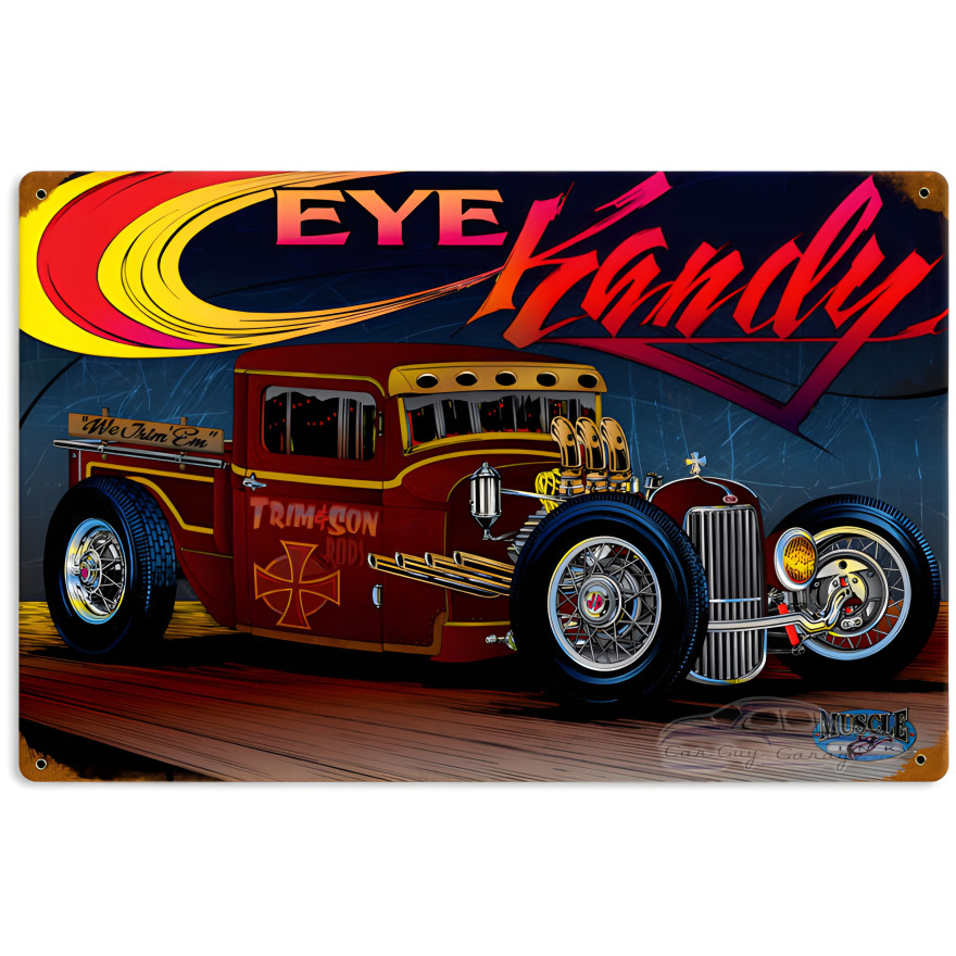 Rat Rot Eye Kandy Metal Sign - 12" x 18"
