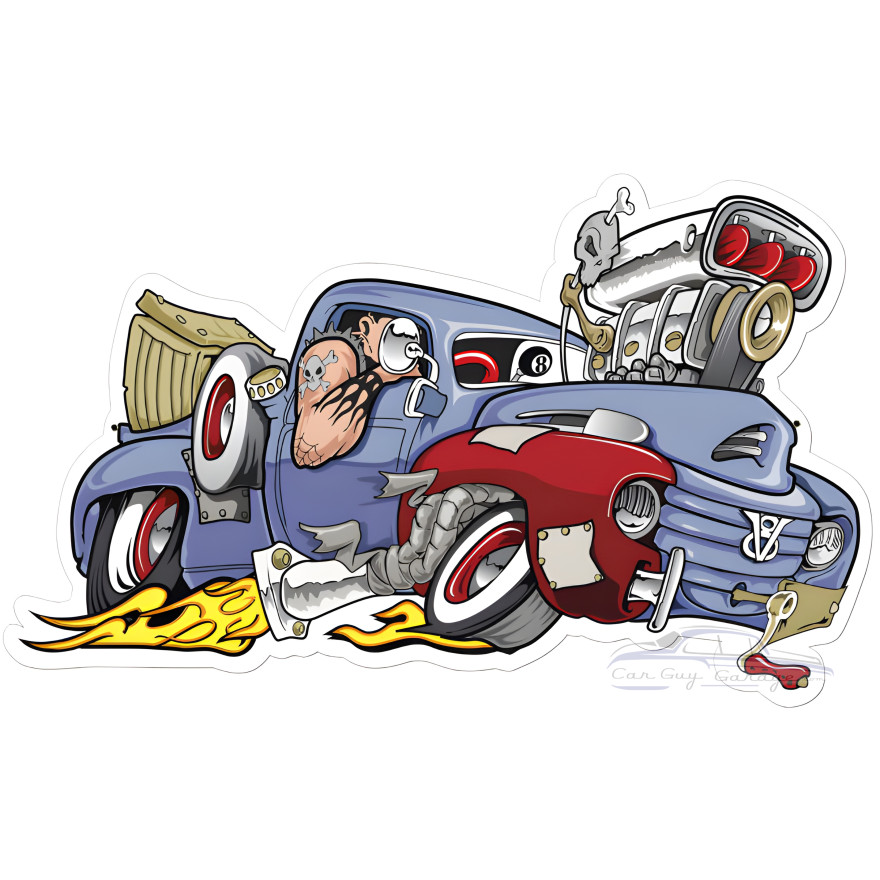 Rat Truck Metal Sign - 22" x 13"