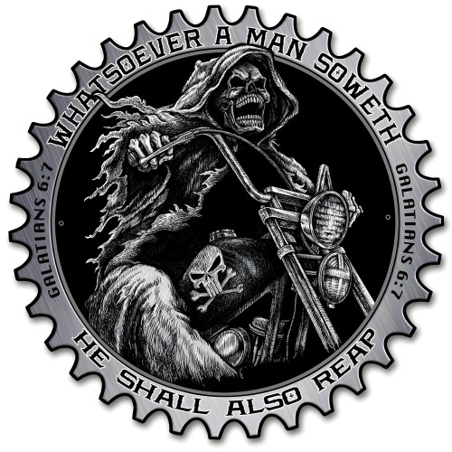 Reaper Metal Sign - 14" x 14" 
