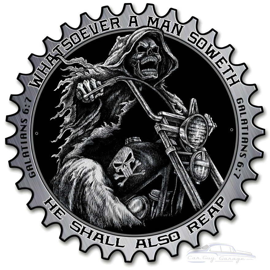 Reaper Metal Sign - 14" x 14" 