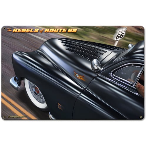 Rebels of Route 66 Metal Sign - 18" x 12"