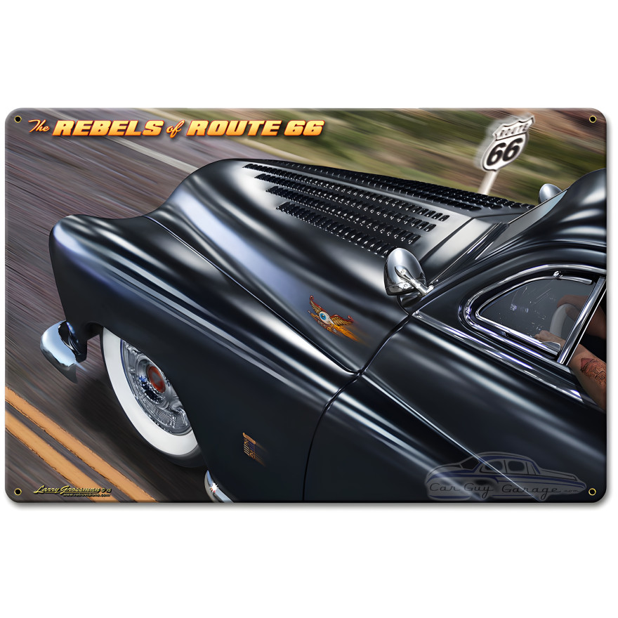 Rebels of Route 66 Metal Sign - 18" x 12"