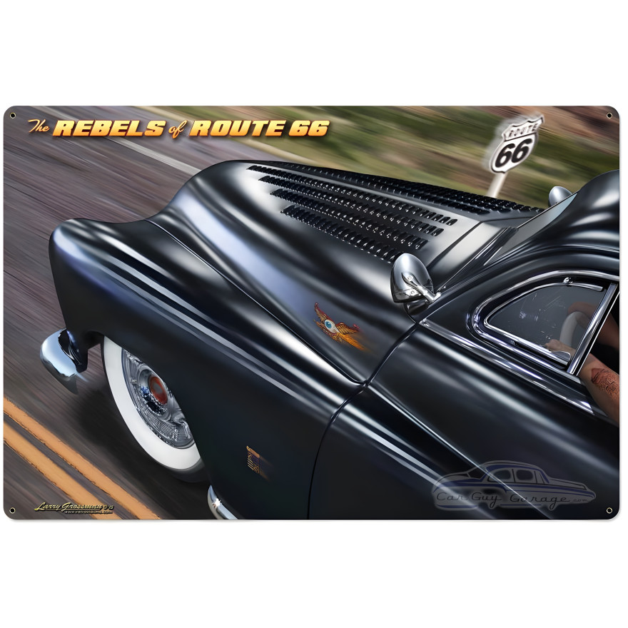 Rebels of Route 66 Metal Sign - 36" x 24"