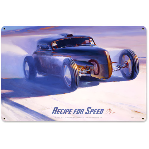Recipe for Speed Metal Sign - 18" x 12"