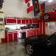 Aluminum Garage Cabinets 18 Foot Set with LED Lights