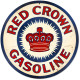 Red Crown Gasoline Metal Sign - 14" Round