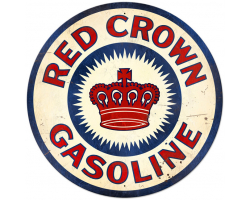 Red Crown Gas XL Metal Sign