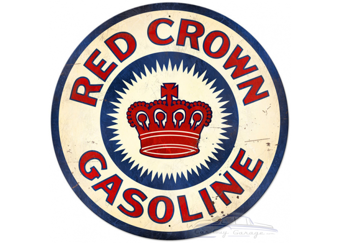 Red Crown Gas XL Metal Sign - 42" x 42"
