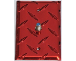 Red Diamond Plate Coaxial Wall Plate