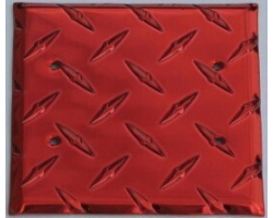Red Diamond Plate Double Blank Wall Plate