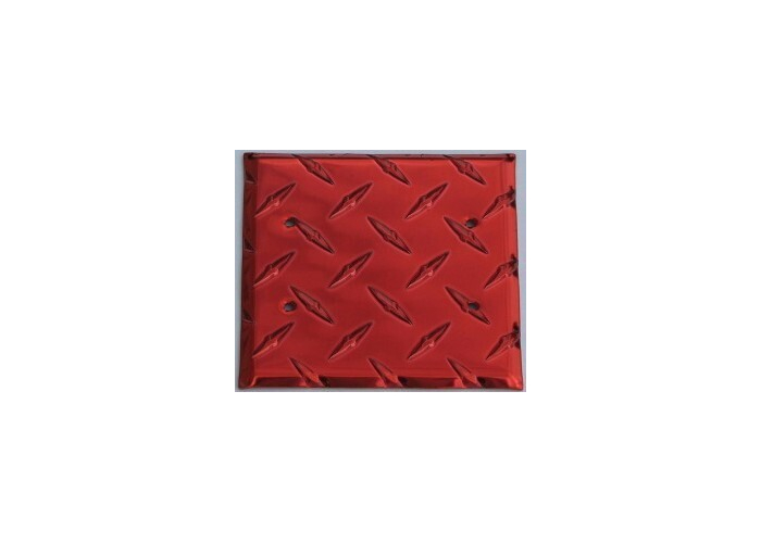 Red Diamond Plate Double Blank Wall Plate