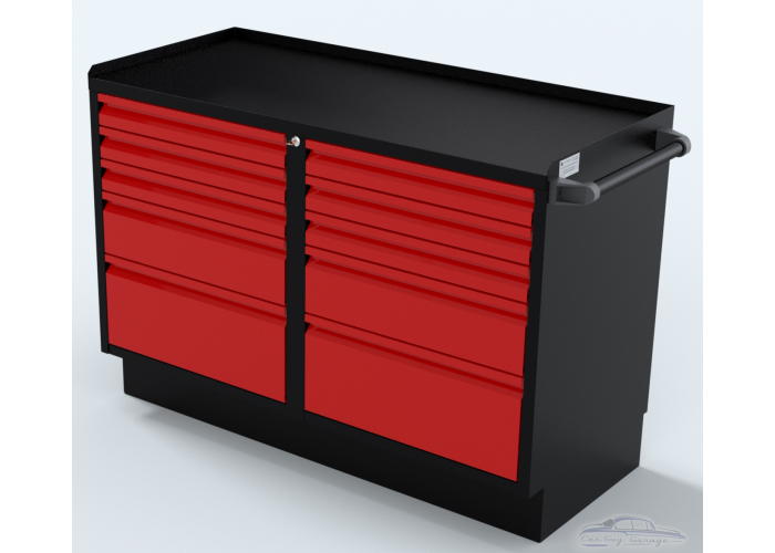 Red 48 inch two sets of 5 drawer Professional Grade Cabinet